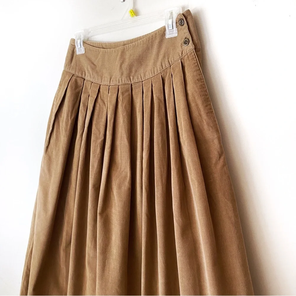 Pleated Corduroy Skirt - Picture 6 of 12
